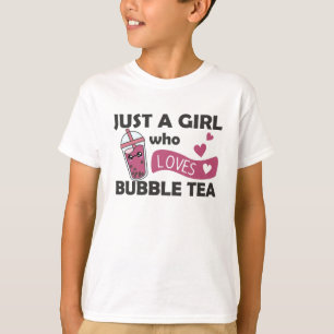 Just A Girl The Bubble Tea Loves Boba Kawaii T-Shirt
