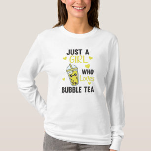 Just A Girl The Bubble Tea Loves Boba Kawaii T-Shirt