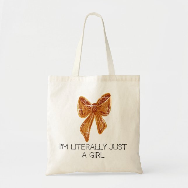 “Just a Girl” Tote Bag (Front)