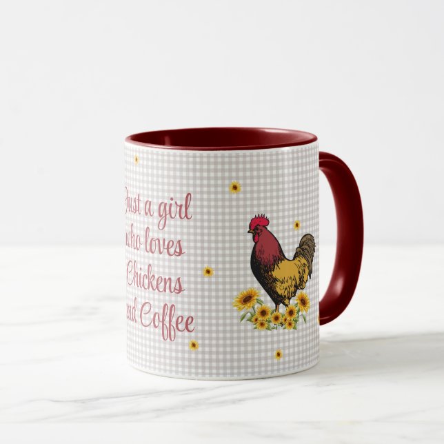 Just A Girl Who Likes Chickens & Chocolate    Mug (Front Right)