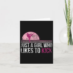 Just A Girl Who Likes To Kick Karate Martial Arts Card