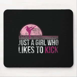 Just A Girl Who Likes To Kick Karate Martial Arts Mouse Mat