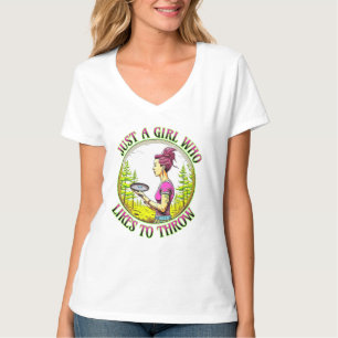 Just a Girl Who Likes to Throw Disc Golf T-Shirt