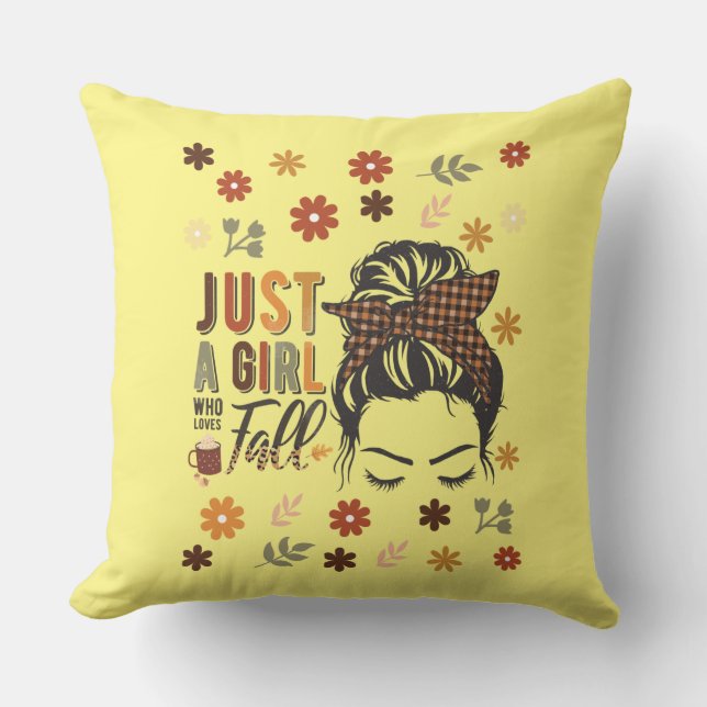 Just A Girl Who Love A Fall Cushion (Front)