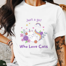 Just A Girl Who Love Cats Cute FUNNY 