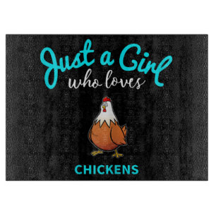 Just A Girl Who Love Chicken  Chicken Lover Gift Cutting Board