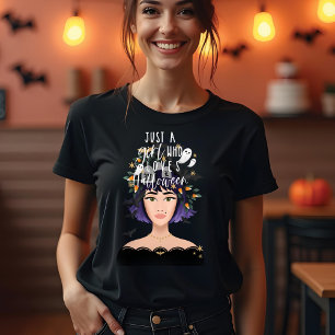 Just A Girl Who Love Halloween Costume Beauty Tri-Blend Shirt