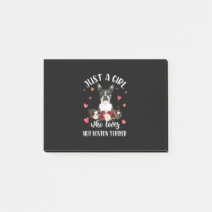 Just A Girl Who Love Her Boston Terrier Dog Lover Post-it Notes