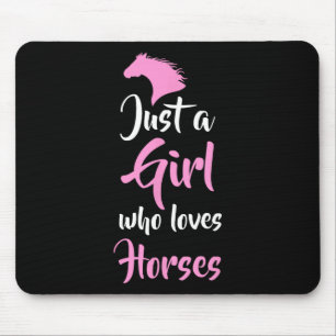 Just A Girl Who Love Horses Horseck Riding Gift Mouse Mat