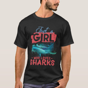 Just A Girl Who Love Sharks Joke Whale From Orca T-Shirt