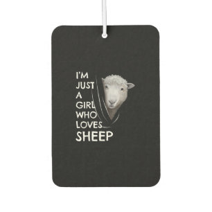 Just A Girl Who Love sheep Sheep Fans gift Car Air Freshener