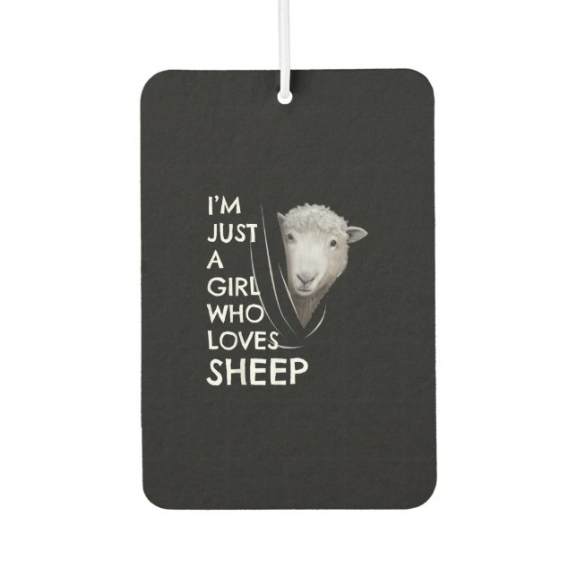 Just A Girl Who Love sheep | Sheep Fans gift Car Air Freshener (Front)