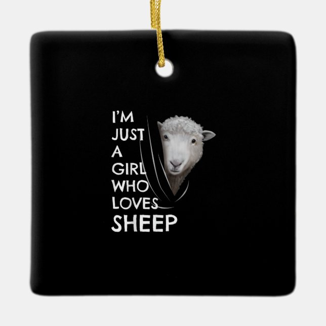 Just A Girl Who Love sheep | Sheep Fans gift Ceramic Ornament (Front)