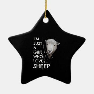 Just A Girl Who Love sheep | Sheep Fans gift Ceramic Tree Decoration