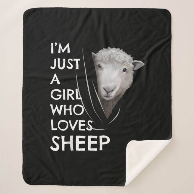 Just A Girl Who Love sheep | Sheep Fans gift Sherpa Blanket (Front)