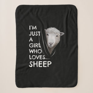 Just A Girl Who Love sheep Sheep Fans gift Sherpa Blanket