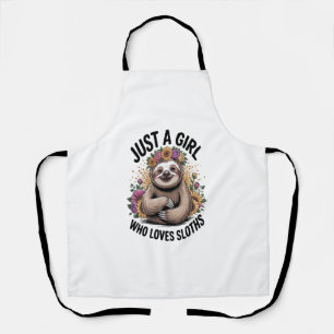 just a girl Who love sloths Apron