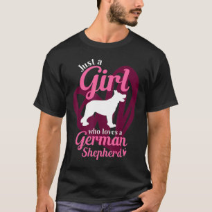Just A Girl Who Loves A German Shepherd  T-Shirt