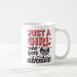Just a Girl Who Loves Adventure Hiking Design Coffee Mug