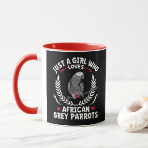 Just a Girl Who Loves African Grey Parrots Funny Mug