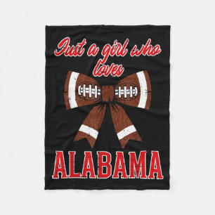 Just A Girl Who Loves Alabama Kids Women Girls You Fleece Blanket