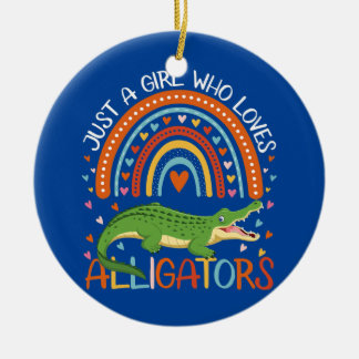 Just A Girl Who Loves Alligators For Women Girl Ceramic Tree Decoration