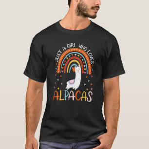 Just A Girl Who Loves Alpacas For Women Girl Kids T-Shirt