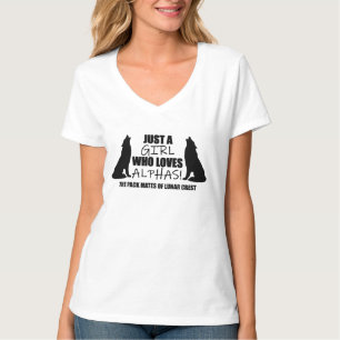 Just a Girl Who Loves Alphas Lunar Crest T-Shirt