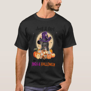 Just A Girl Who Loves American Akita And Halloween T-Shirt