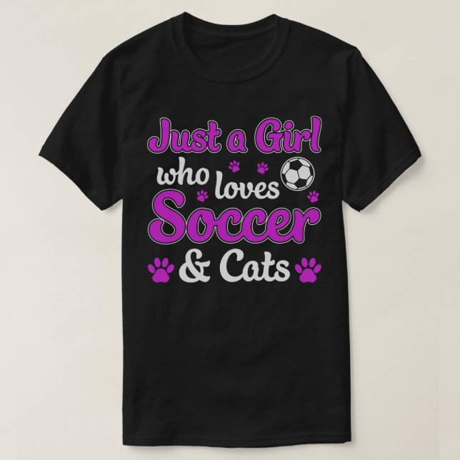Just a Girl Who Loves and Cats Women Player T-Shirt (Design Front)