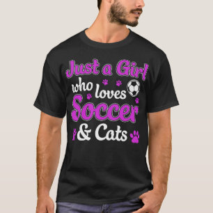 Just a Girl Who Loves and Cats Women Player T-Shirt