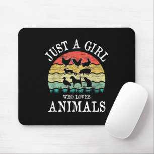 Just A Girl Who Loves Animals - Cute & Heartfelt  Mouse Mat