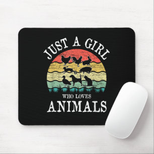 Just A Girl Who Loves Animals Mouse Mat