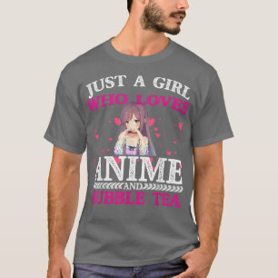 Just A Girl Who Loves Anime And Bubble Tea Valenti T-Shirt