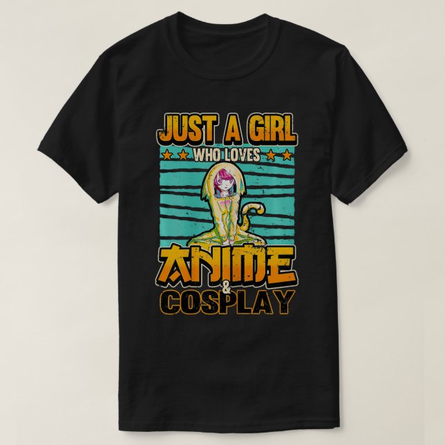 Just a Girl who loves Anime and Cosplay Kawaii Ota T-Shirt (Design Front)