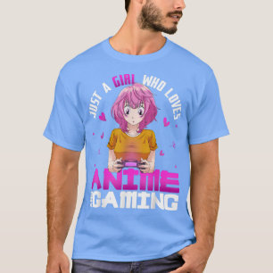 Just A Girl Who Loves Anime And Gaming Teenage Ani T-Shirt