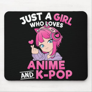 Just A Girl Who Loves Anime And K-Pop Cute Kpop Mu Mouse Mat