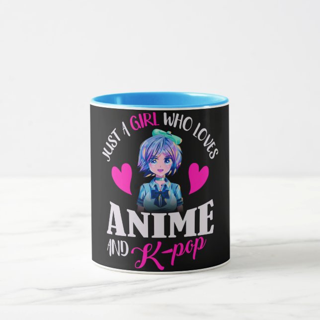 Just A Girl Who Loves Anime and K-Pop    Mug (Center)