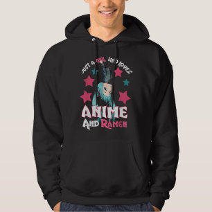 Just A Girl Who Loves Anime and Ramen Bowl Japanes Hoodie