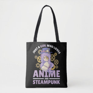 Just A Girl Who Loves Anime And Steampunk Tote Bag