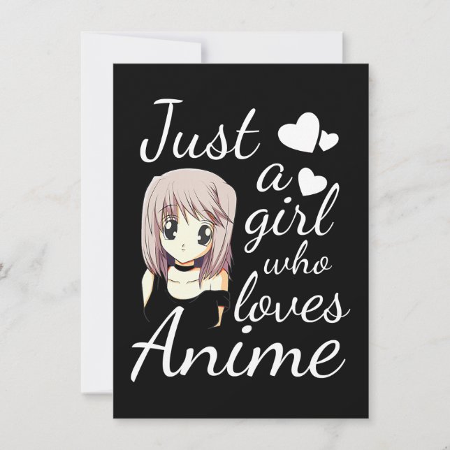 just a girl who loves anime cute cosplay out invitation (Front)