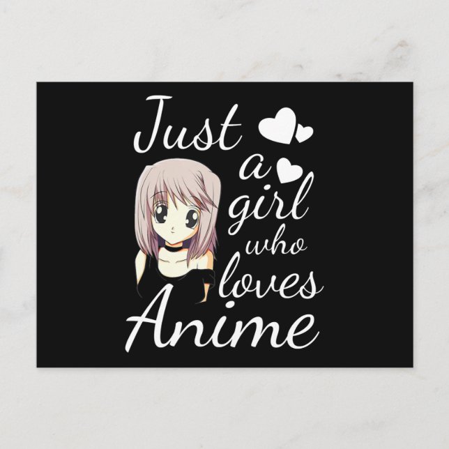 just a girl who loves anime cute cosplay out postcard (Front)