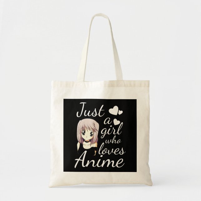 just a girl who loves anime cute cosplay out tote bag (Front)