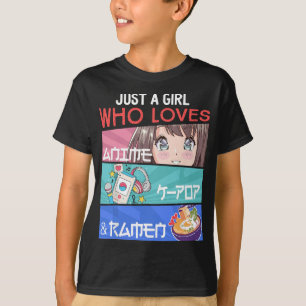 Just A Girl Who Loves Anime K-Pop Ramen KPop Lover T-Shirt