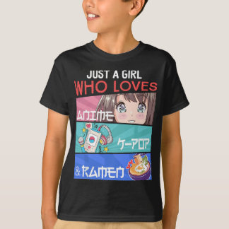 Just A Girl Who Loves Anime K-Pop Ramen KPop Lover T-Shirt