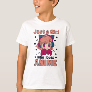 Just A Girl Who Loves Anime Manga Kawaii Merch T-Shirt