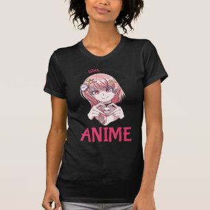 Just A Girl Who Loves Anime Merch Stuff Teenage Gi T-Shirt