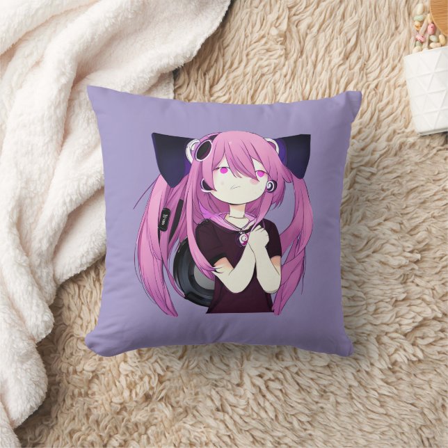Just a Girl who Loves Anime, Music and Gaming Cushion (Blanket)