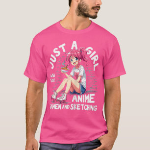 Just A Girl Who Loves Anime Ramen Sketching Dream T-Shirt