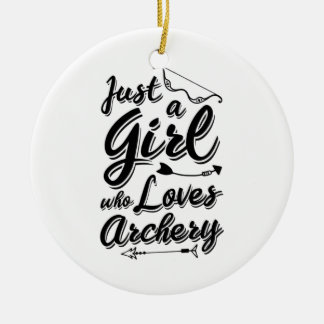 Just A Girl Who Loves Archery Ceramic Tree Decoration